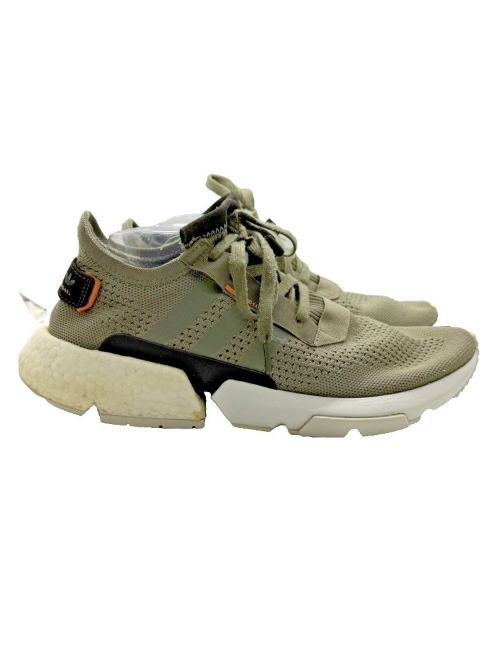 Adidas POD-S3.1 Olive Green Gray Knit Boost Running Shoes Men's Sz 11 US BD7878